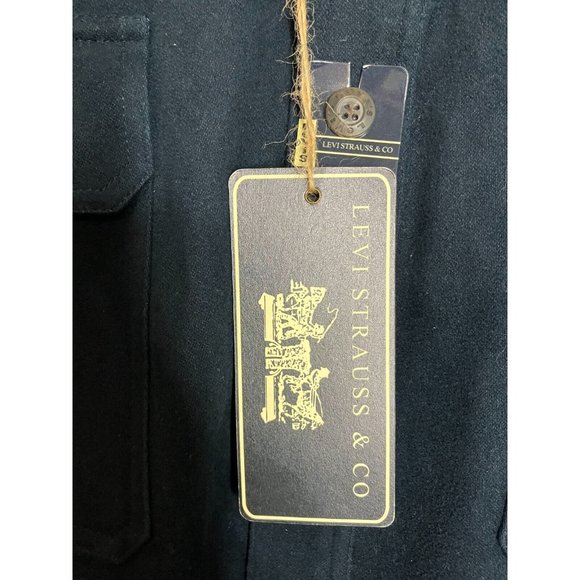 Vintage LEVI'S Strauss Button Up Overcoat Heavy Lined Shirt Men's Large New - Picture 4 of 10